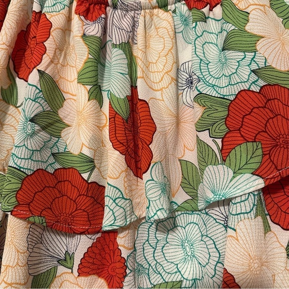 PPLA off the shoulder floral ruffle top size S - Picture 2 of 6